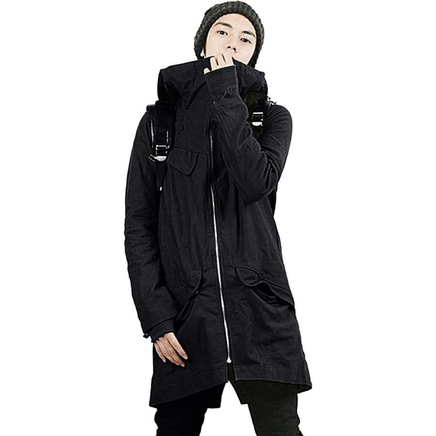 メーカー直送 モッズコート メンズ スプリングコート ロング コート ミリタリー ブラック グリーン カーキー 黒 緑 19 Black 黒 Xlサイズ ジャケット Hermandad Estrella Org