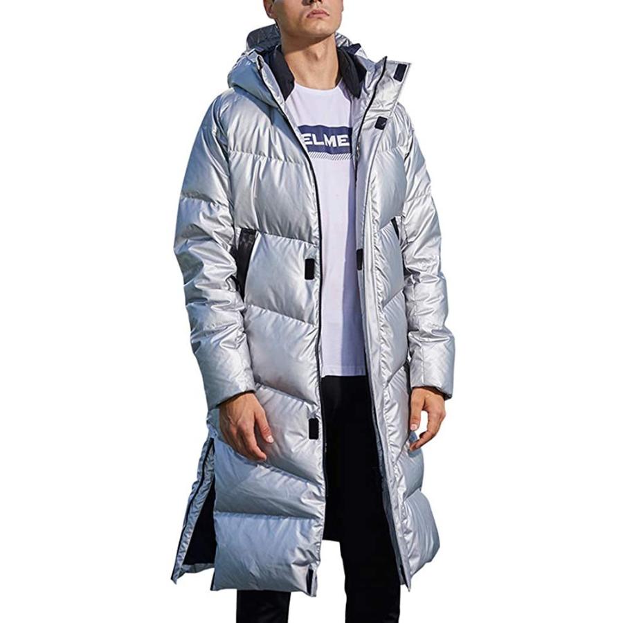 21新春福袋 ロングダウンジャケット アウトドアコート メンズ Kelme ダックダウン ブランド 防寒 フーデッド トレーニング ベンチコート ダウンコート 軽量 コート アウター Alhayet Fm