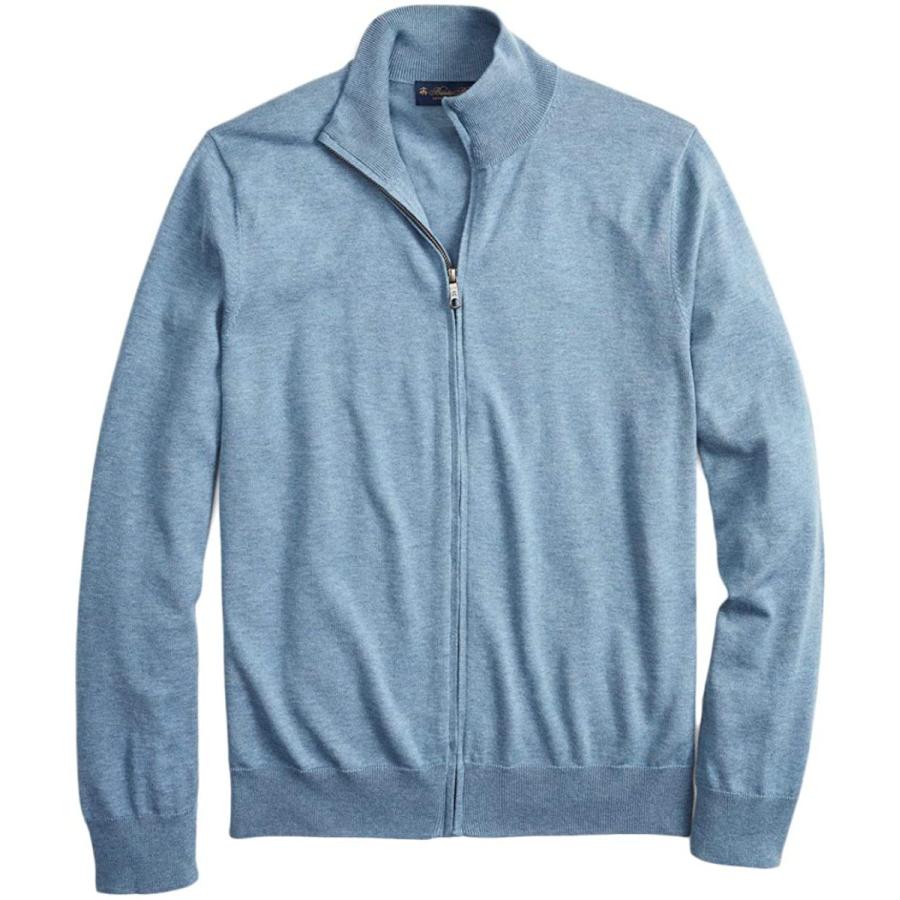 ベビーグッズも大集合 Brooks Brothers ブルックス ブラザーズ 21ss スーピマコットン フルジップカーディガン ヘザーブルー S スーツ フォーマル