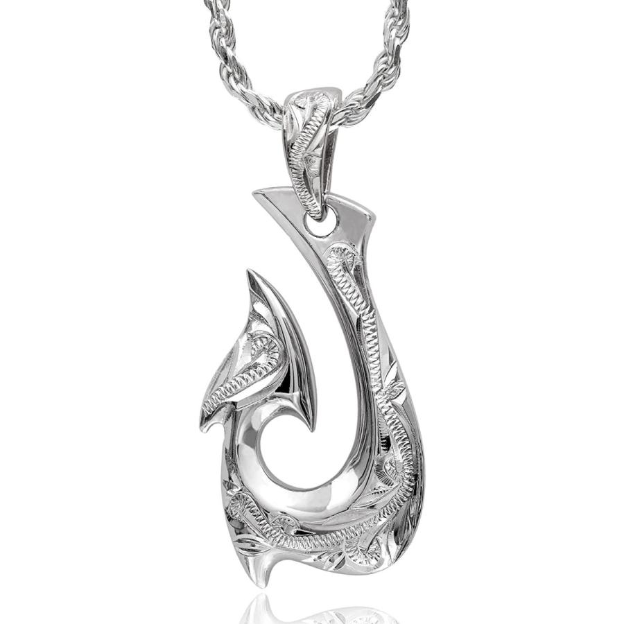 若者の大愛商品 レイラニ ロープチェーン45cm付 925 シルバー ネックレス ペンダント フィッシュフック スクロール彫り 釣り針 ハワイアンジュエリー メンズアクセサリー Www Rankinengineering Com