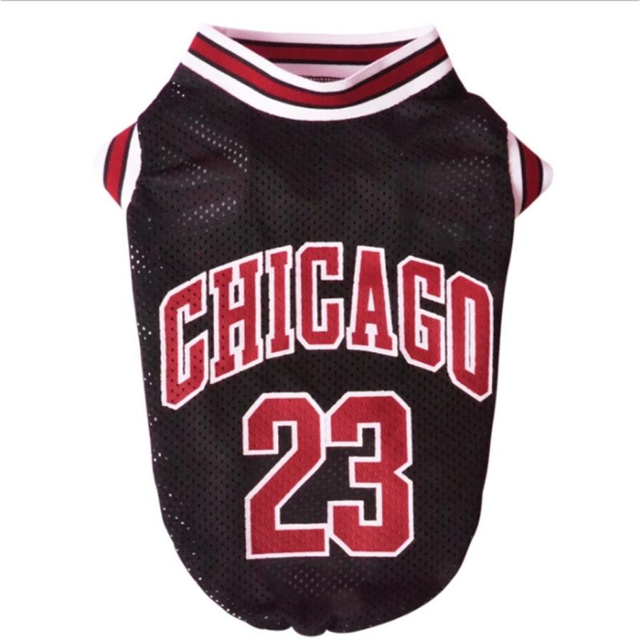 犬服 CHICAGO 23 シカゴ バスケ ロゴ入り メッシュ タンクトップ
