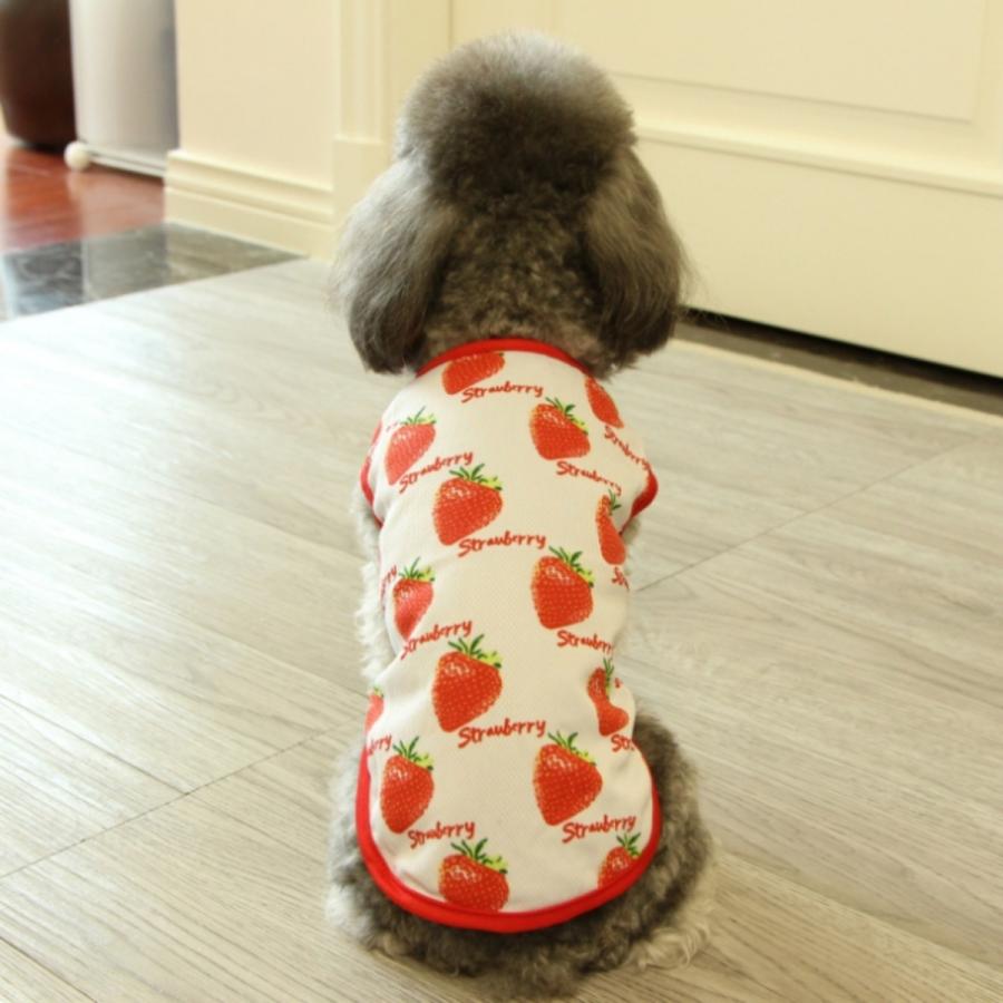 犬服 フルーツ メッシュ トロピカル タンクトップ パイン バナナ ストロベリー 犬の服 かわいい おしゃれ 春 夏 薄手 Ｔシャツ｜m7m｜09