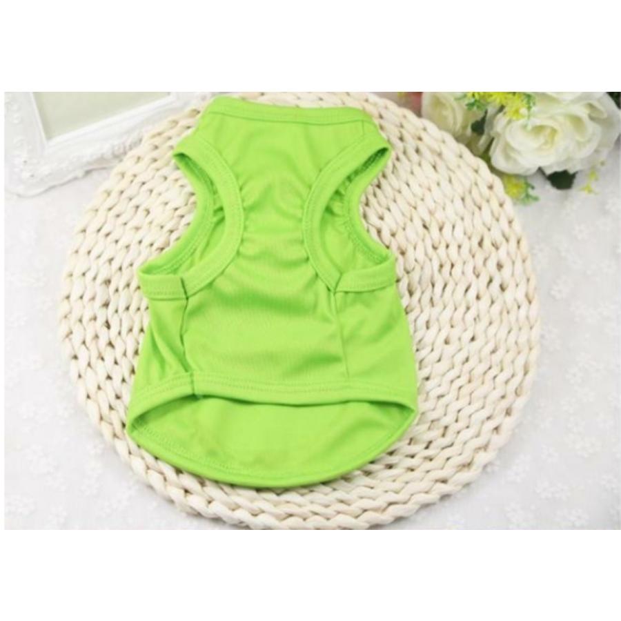 犬服 スマイル タンクトップ 薄手 キャラ 笑顔 黄色 イエロー かわいい