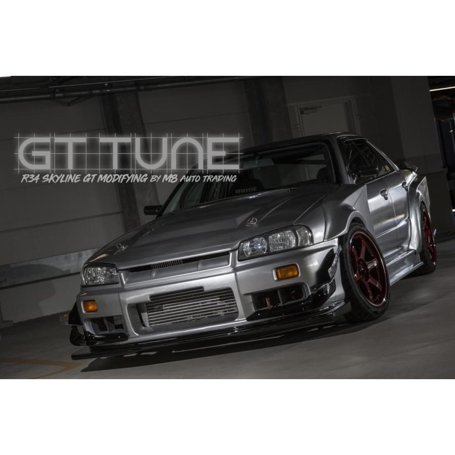 GT-tune R34スカイライン ER34 HR34 前期純正バンパー用フロント GT-tune R34スカイライン ER34 HR34 前期純正バンパー用フロント