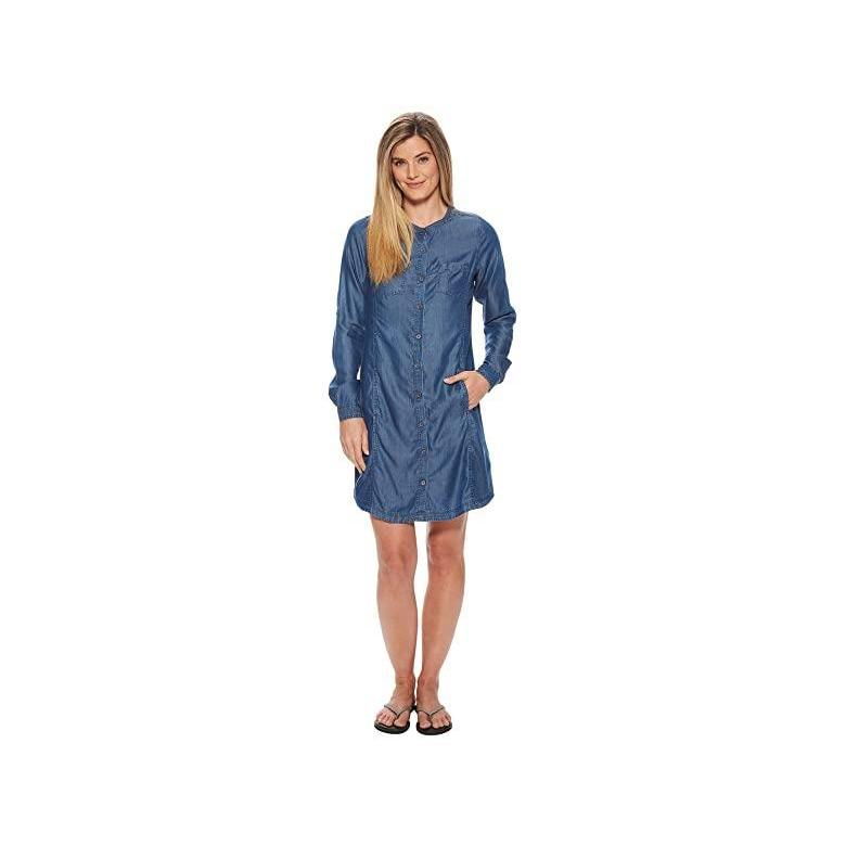 注目ブランドのギフト Prana Aliki Shirt Dress レディース ドレス Antique Blue ワンピース