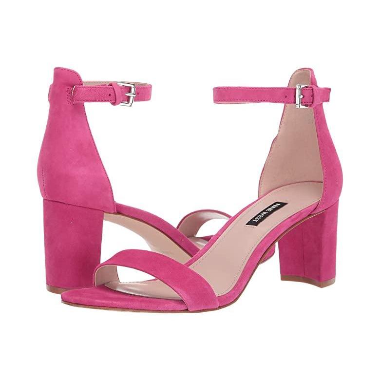 21公式店舗 ナインウエスト Pruce Block Heel Sandal レディース ヒール パンプス Bright Fuchsia 高知インター店 Www Skylanceronline Com