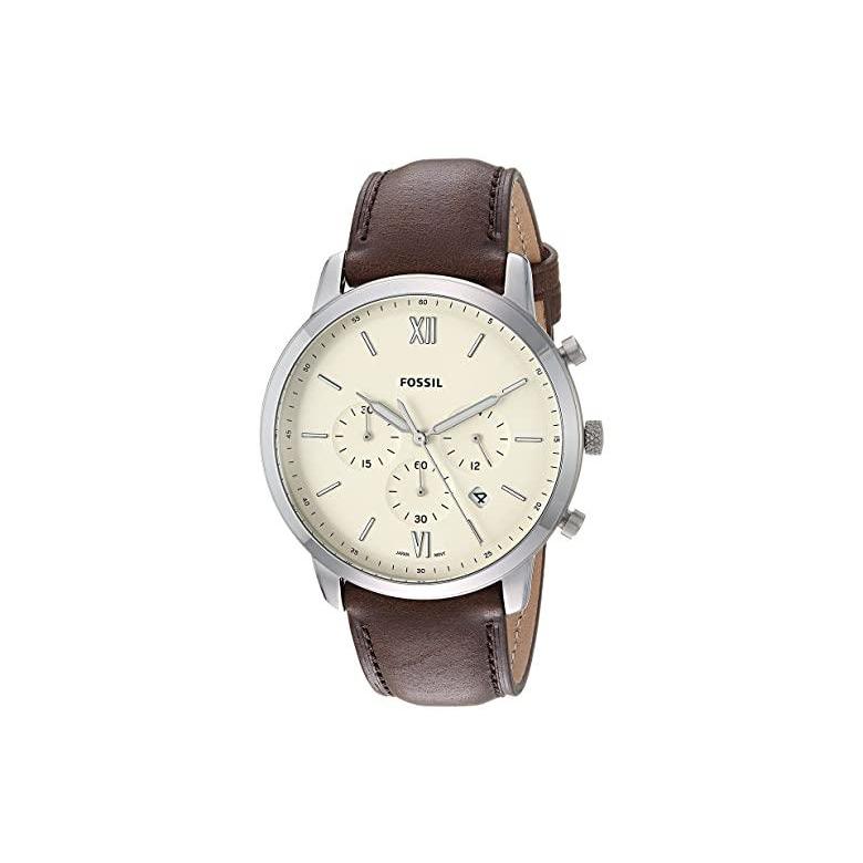 超歓迎 フォッシル Neutra Chronograph Watch メンズ 腕時計 時計 ファッションウォッチ Fs5380 Silver Brown Leather 好評 Www World Of Heating De