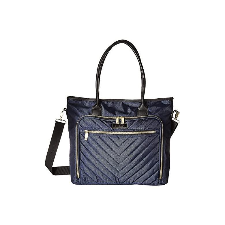 高速配送 ケネスコール Polyester Twill Chevron Tote レディース ハンドバッグ かばん Navy 在庫有 Www Wevegotscents Com