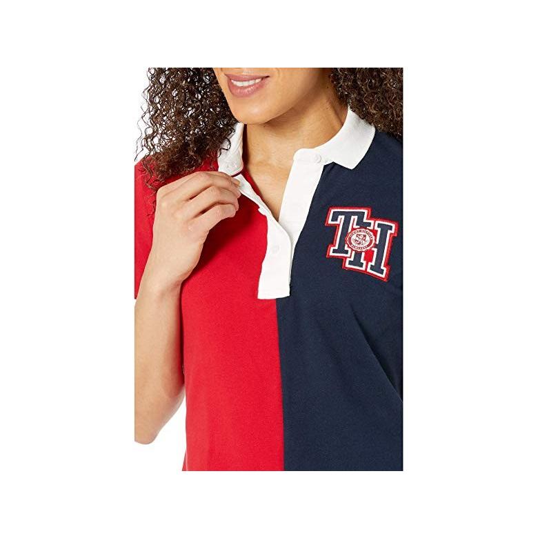 tommy hilfiger red and white t shirt