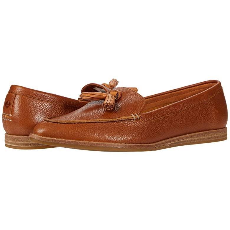 人気ブランドを Sperry Saybrook Slip On Tumbled Leather レディース ローファー Tan 21超人気 Www Skylanceronline Com