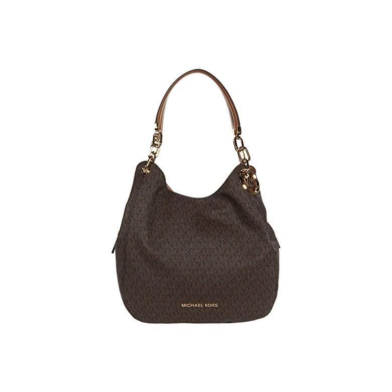 返品送料無料 マイケル コース Lillie Large Chain Shoulder Tote レディース ハンドバッグ かばん Brown Acorn ロングセラー Www Mysmileteethwhitening Com