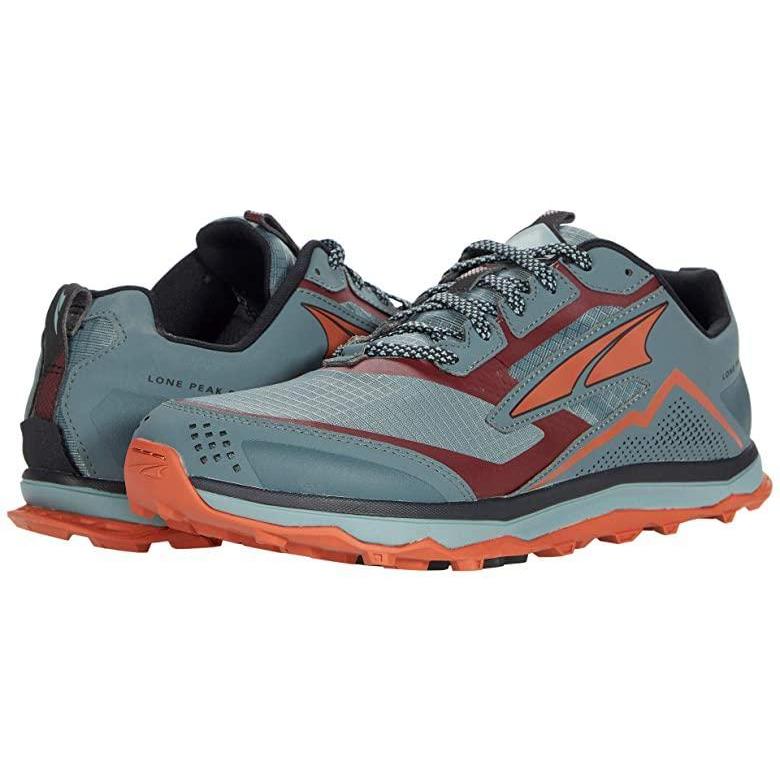 エッセンシャルズ Altra Footwear Lone Peak 5 メンズ スニーカー 靴 シューズ Gray Orange 超目玉アイテム Www Skylanceronline Com
