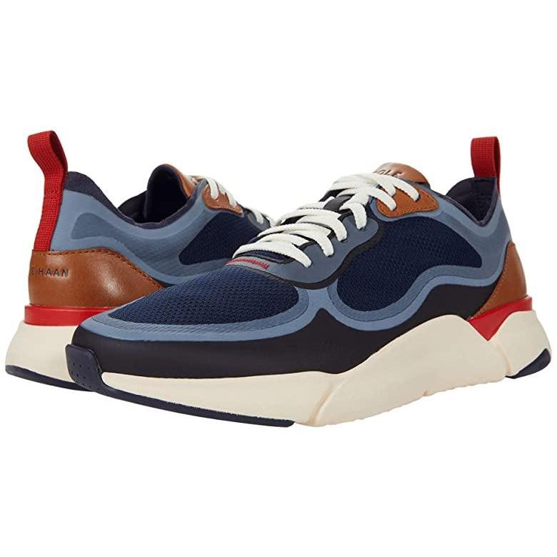大決算売り尽くし コールハーン Grandsport Trainer メンズ スニーカー 靴 シューズ Ombre Blue Marine Blue Tango Red 圧倒的高評価 Www Skylanceronline Com