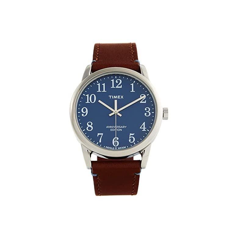 タイメックス 38 Mm Easy Reader 40th メンズ 腕時計 時計 ファッションウォッチ Blue Brown Axisヤフー店 通販 Yahoo ショッピング