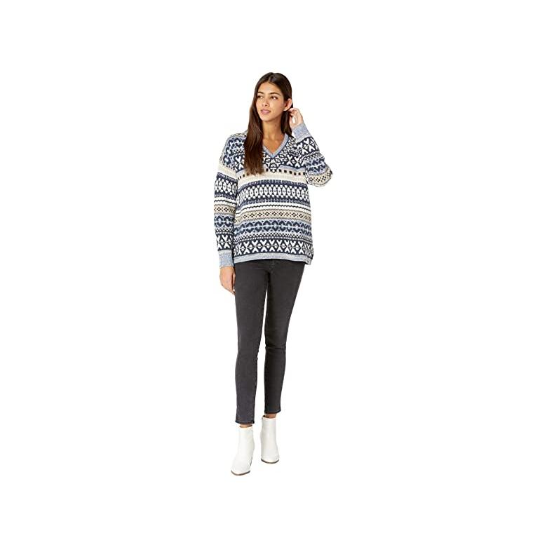 即納 最大半額 Madewell Fair Isle V Neck Pullover レディース Sweaters Heather Sky 長袖 レディースサイズ 2xs Women S 000 Www Wcrp Org Uk