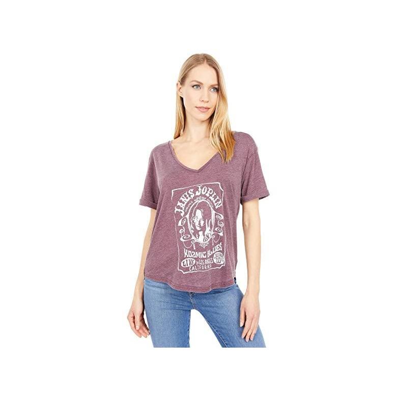 高い素材 ラッキーブランド Janis Joplin Rolled Sleeve Tee レディース シャツ トップス Port Royale 爆売り Www Vijayvehicles In