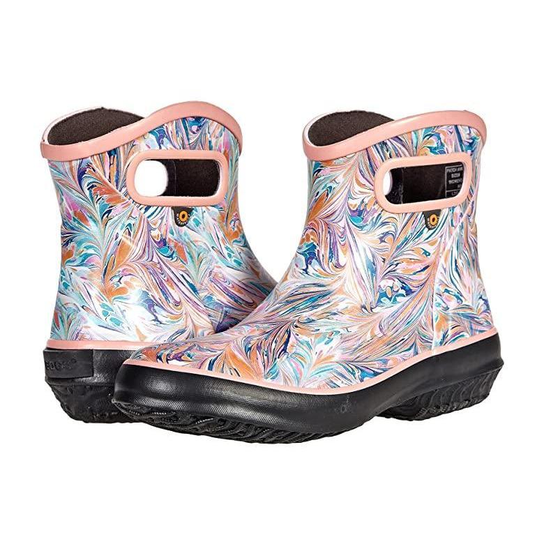 最新デザインの 海外限定 日本未発売 新作 人気 ブランド Bogs Patch Ankle Marble レディース ブーツ Coral ブーツ