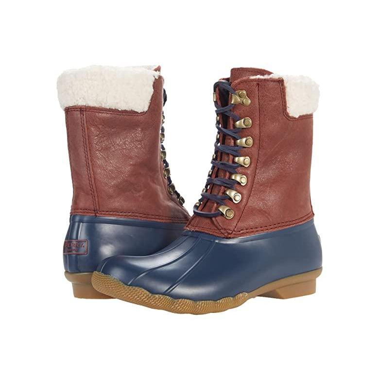 高級素材使用ブランド ブランド 人気 新作 日本未発売 海外限定 Sperry Red Navy ブーツ レディース Tall Saltwater ブーツ Www Universitaria Cl