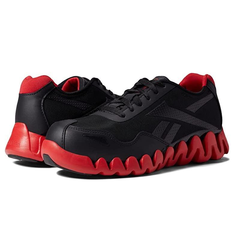 ファッションデザイナー Comp SD10 Work Pulse Zig リーボック Toe Black/Red シューズ 靴 スニーカー メンズ スニーカー