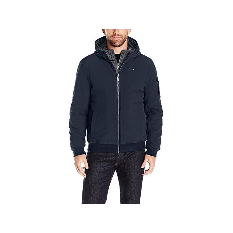 注目 Soft トミー ヒルフィガー ブランド 人気 新作 日本未発売 海外限定 Shell Charcoal Midnight Heather アウター コート メンズ Jacket Bomber Filled Active コート アウター