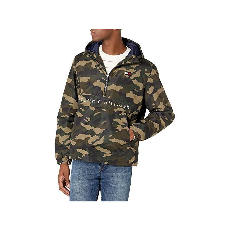 手数料安い 海外限定 Camouflage アウター コート メンズ Jacket Popover Hooded Lined Fleece Performance トミー ヒルフィガー ブランド 人気 新作 日本未発売 コート アウター Dagl Tg