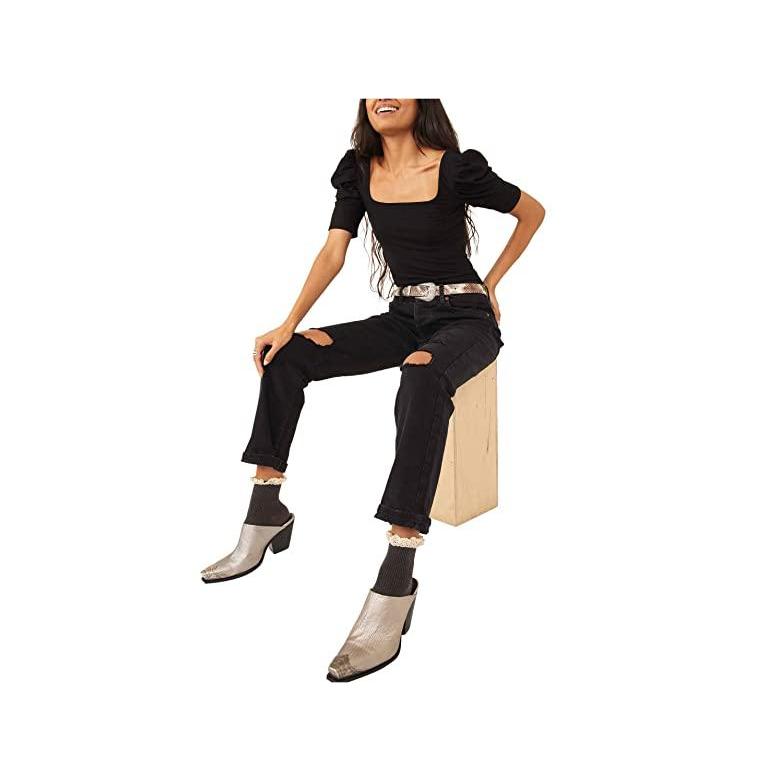代引き人気 フリーピープル Black トップス シャツ レディース Tee Sleeve Puff Lily Night その他トップス レディースサイズ Md Women S 8 10 Www Primecare Ltd Co Jp