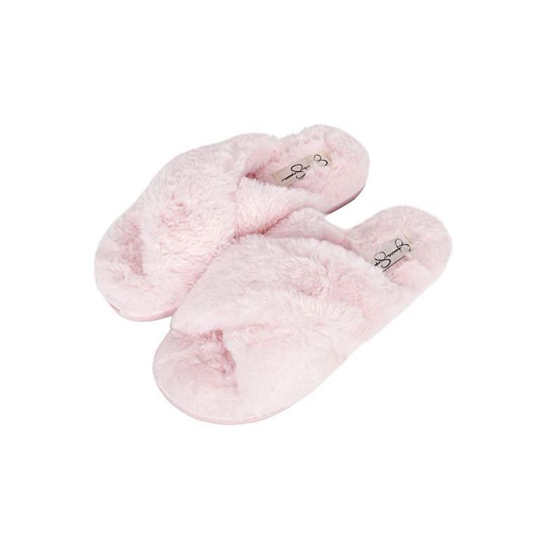 【正規品】 Foam Memory with Slippers House Sandal Slide-on Plush Band Cross Women's Simpson Jessica レディース Pink スリッポン スリッパ サボ、クロッグ