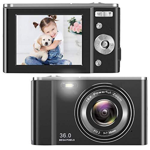 デジタルカメラ デジカメ コンパクト HD 16倍ズーム36MP 1080Pデジタルポイントおよびシュートカメラビデオカメラを備えた1080Pビデオブ