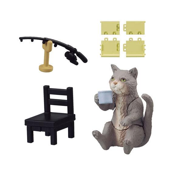 どうぶつキャンプ　フルコンプセット！（キャンプ椅子セット） バンダイ ガチャ どうぶつキャンプ05 動物キャンプ 【ネコ 椅子B