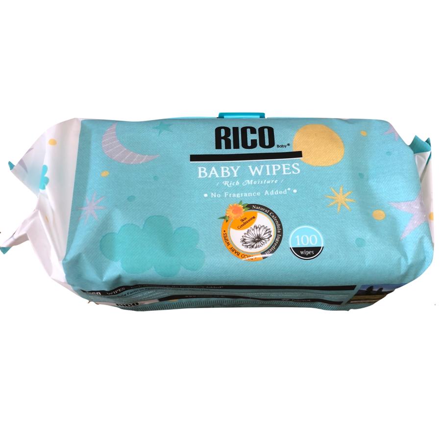 RICO RICO Baby Wipes 赤ちゃん用 おしりふき 100枚×2個 無香料