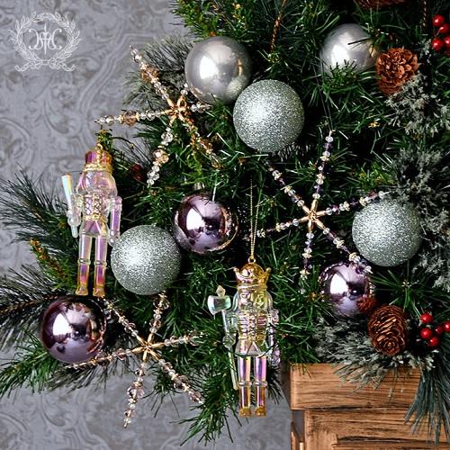 HARMONIER（ハルモニア） ビーズスノーフレークオーナメント/ピンク