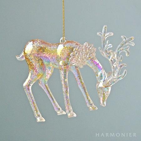 ハルモニア　アクリル製鹿フィギュアセット （スタンディング・シッティングセット） HARMONIER（ハルモニア） アクリルゴールドイリッドディアー