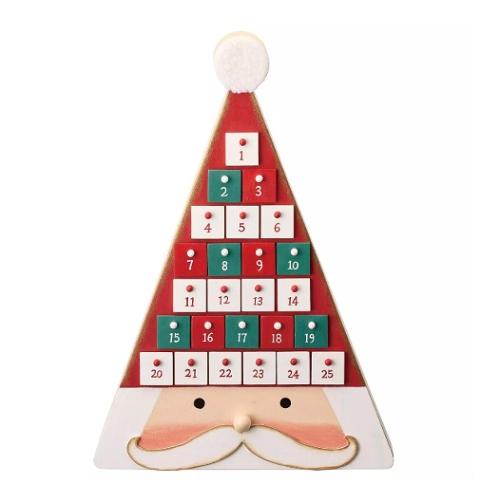 木製 LEDアドベントカレンダー サンタ クリスマス : 松枝ショップ