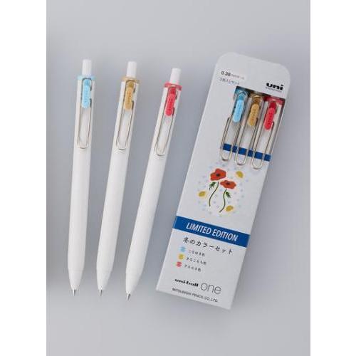 三菱鉛筆 限定 三菱鉛筆uni-ball one 径0.38mm 冬カラー3色セット（こ