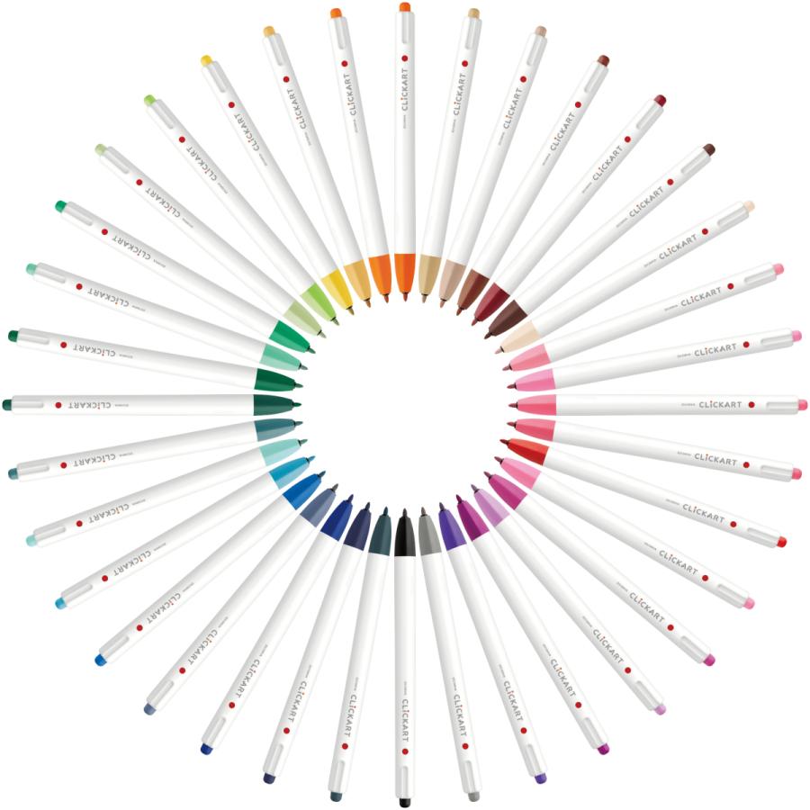 ZEBRA（ゼブラ） ノック式水性カラーペン クリッカート 単色大人ダーク