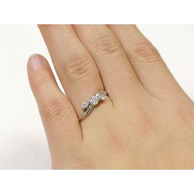 プラチナ ダイヤモンドリング スリーストーン 婚約指輪 結婚記念日 