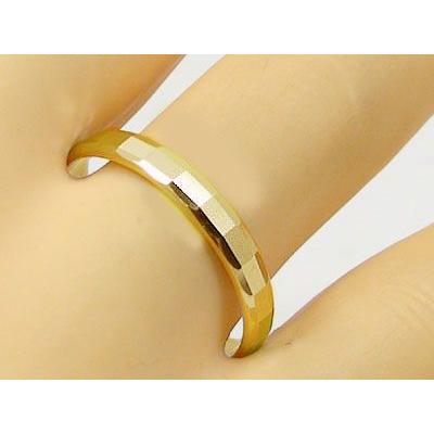 ゴールド ダイヤカット加工 ペアリング 結婚指輪 ピンキーリング K10yg 指輪｜ma38｜02