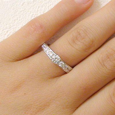 鑑定書付 ダイヤモンド プラチナ 婚約指輪 エンゲージリング 0.3ct F-SI1-VeryGood 脇ダイヤ 0.6ct PT900 ダイヤ 指輪｜ma38｜02