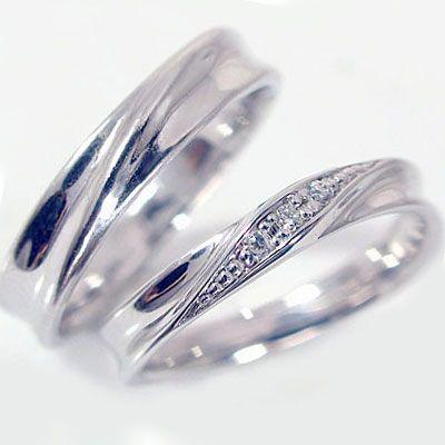ダイヤモンド ホワイトゴールド ペアリング 結婚指輪 マリッジリング ペア 2本セット K10wg 指輪 ダイヤ 0.04ct｜ma38