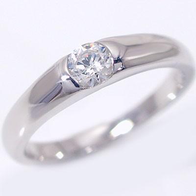 鑑定書付 ダイヤモンド ホワイトゴールド 婚約指輪 エンゲージリング ダイヤ 0.2ct G-SI2-Good K18wg