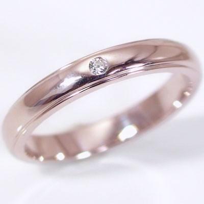 ダイヤモンド ピンクゴールド ホワイトゴールド ペアリング 結婚指輪 マリッジリング ペア 2本セット K10 指輪 ダイヤ 0.02ct 甲丸ストレートライン｜ma38｜04
