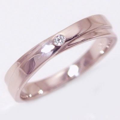 ダイヤモンド ピンクゴールド ホワイトゴールド ペアリング 結婚指輪 