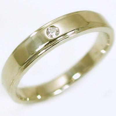 ダイヤモンド ゴールド ペアリング 結婚指輪 マリッジリング ペア 2本セット K18 指輪 ダイヤ 0.02ct 平打ちストレートライン｜ma38｜04