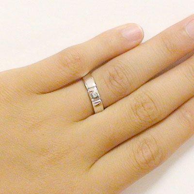 プラチナ ダイヤモンド ペアリング 結婚指輪 マリッジリング ペア 2本セット Pt900 指輪 ダイヤ 0.03ct｜ma38｜02