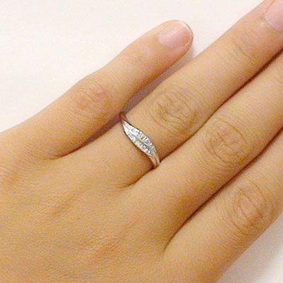ホワイトゴールド ダイヤモンド 結婚指輪 マリッジリング ペアリング 