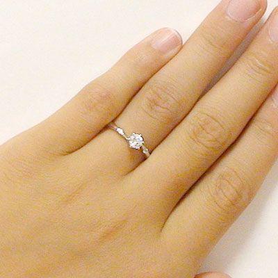 鑑定書付 ダイヤモンド プラチナ 婚約指輪 エンゲージリング ダイヤ 0.3ct E-VS1-EX H&C 脇ダイヤ 0.03ct PT900｜ma38｜02