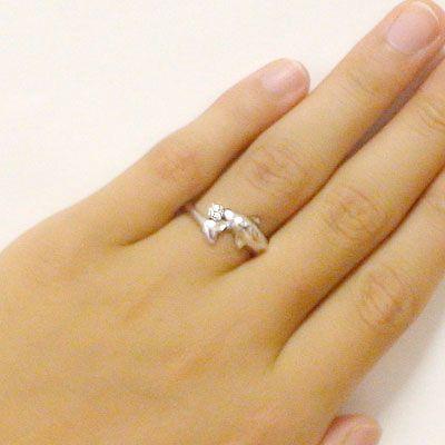 プラチナpt900イルカのカワイイ指輪