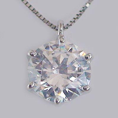 鑑定書付 ダイヤモンド 大粒 1カラット ネックレス プラチナ 一粒 ダイヤ 1.0ct H-SI2-Good ペンダント Pt900｜ma38