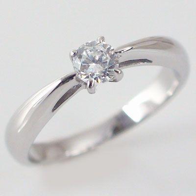 鑑定書付 ダイヤモンド プラチナ 婚約指輪 エンゲージリング ダイヤ 