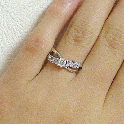 鑑定書付 ダイヤモンド プラチナ 婚約指輪 エンゲージリング ダイヤ 